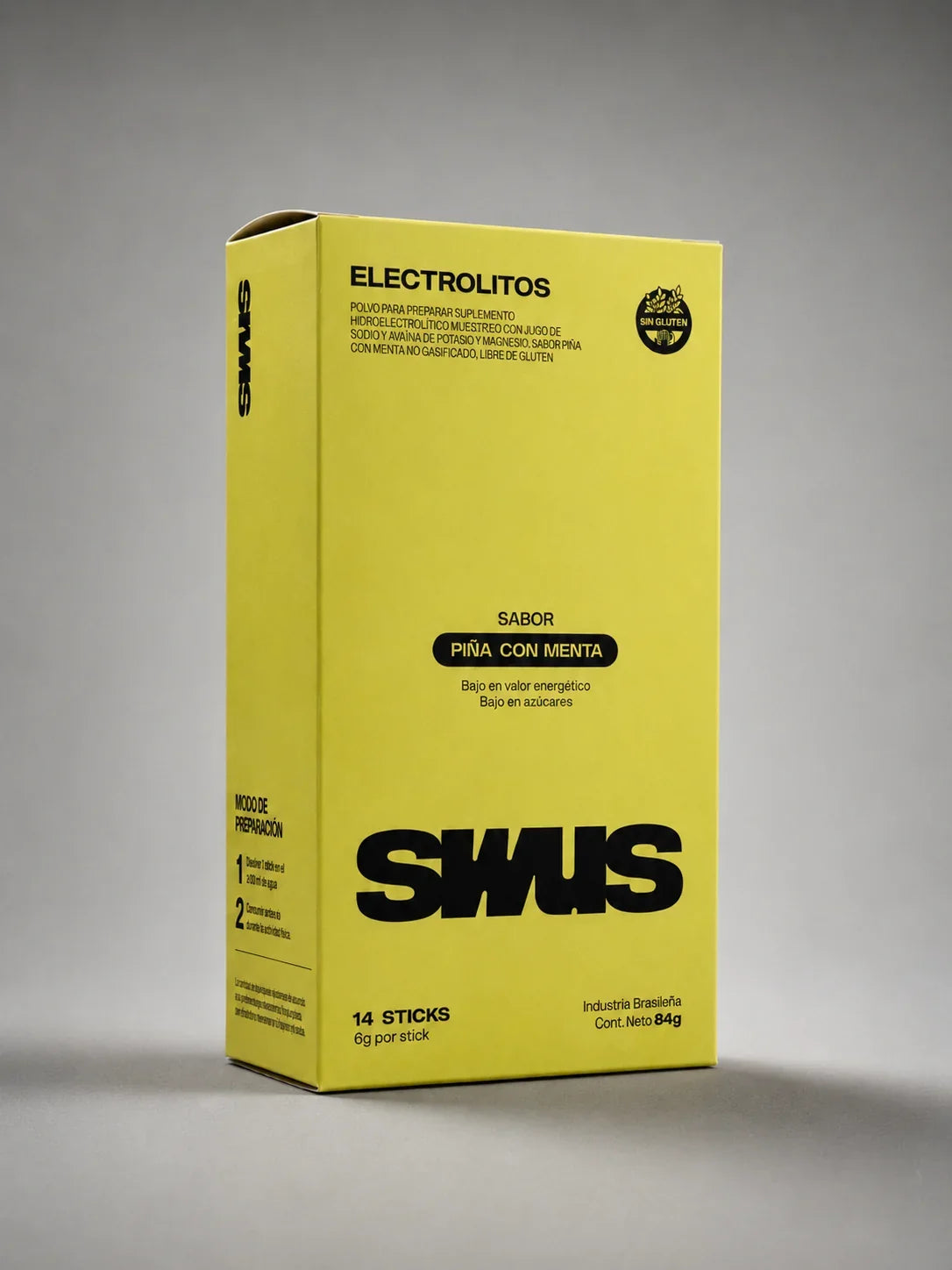 ELECTROLITOS DE PIÑA CON MENTA | 1 CAJA 14 STICKS